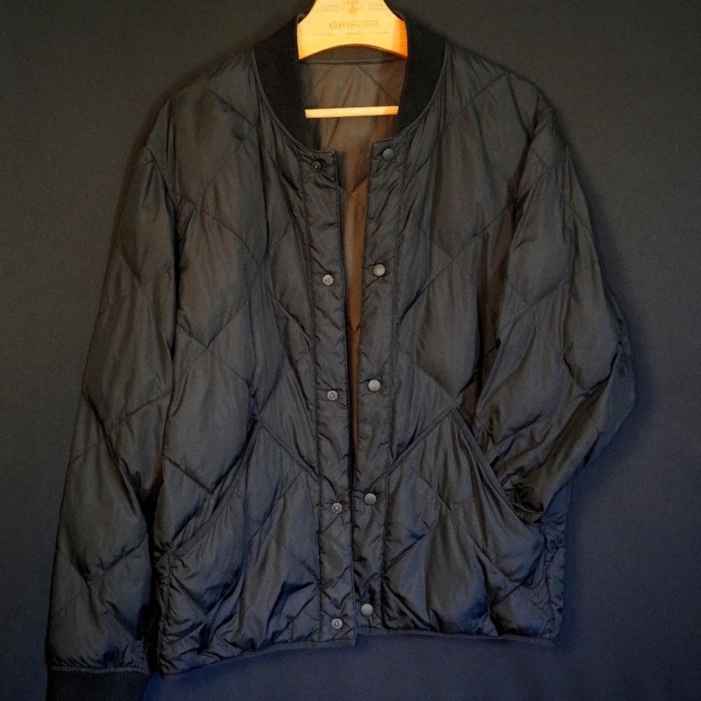 Uniqlo U x Lemaire Reversible Bomber Jacket – Black/Brown, Varsity Snap, Medium